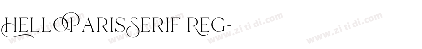 HelloParisSerif Reg字体转换